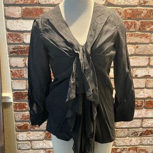 gray thakoon zip blouse shirt